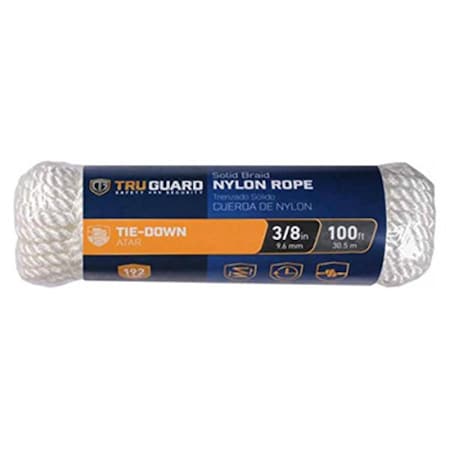 Mibro 0.37 in. x 100 ft. Tru Guard Nylon Rope, White 231488